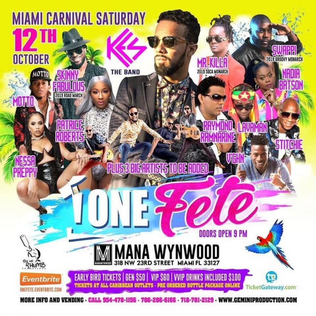 One Fete flyer or graphic.